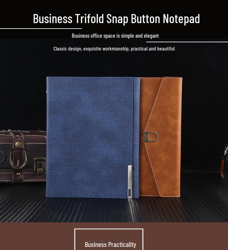 A5 Tri-Fold Loose-Leaf Notebook with Customizable Logo and Creative Mind Map Design