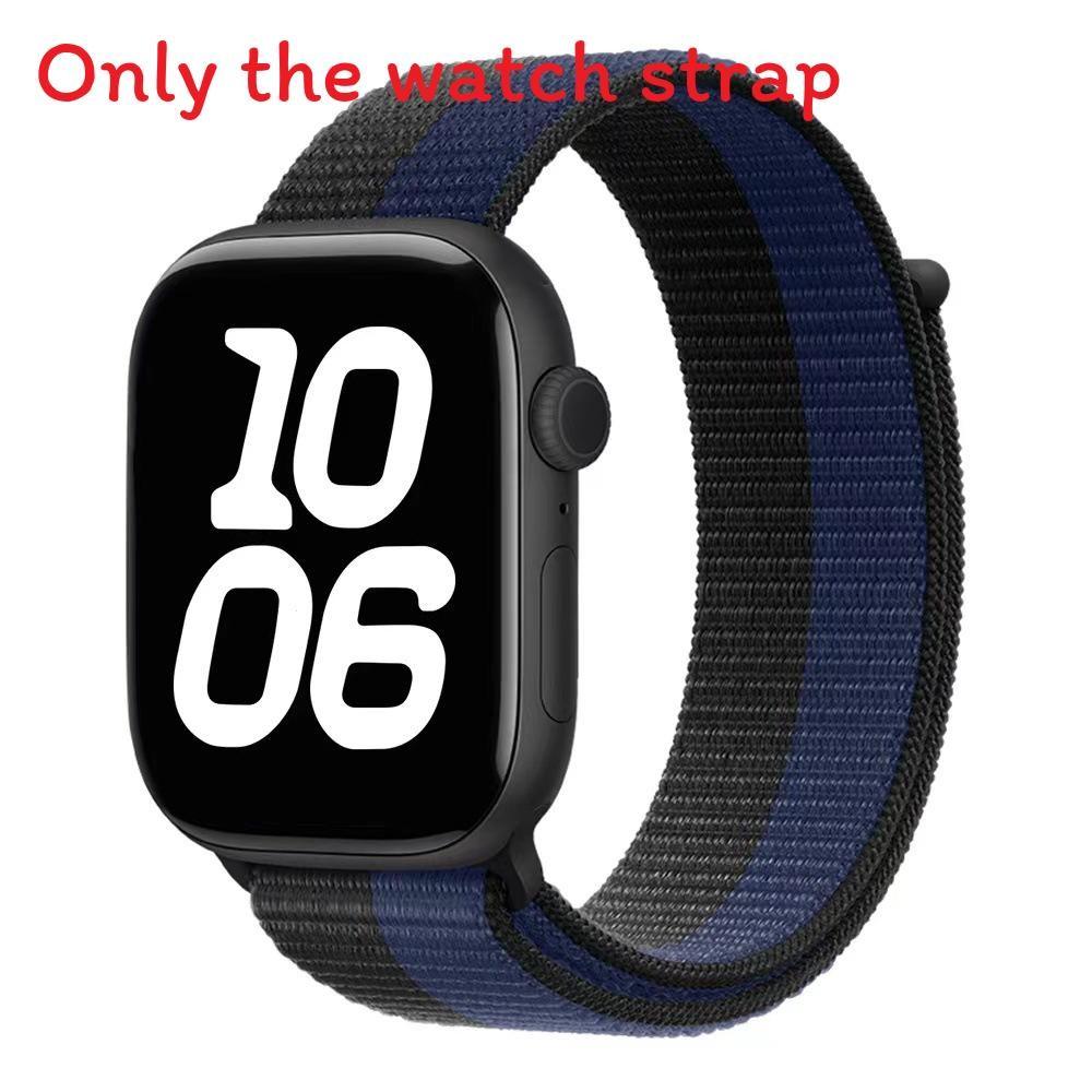 

Для ремешка-петли из нейлона для Band, несколько цветов, тканый, на липучке, 38мм41мм Deep BlueBlack,42-49mm