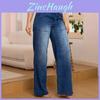 Denim Pants For Women With Elastic Waistband Design And Cotton Material For Casual Streetwear