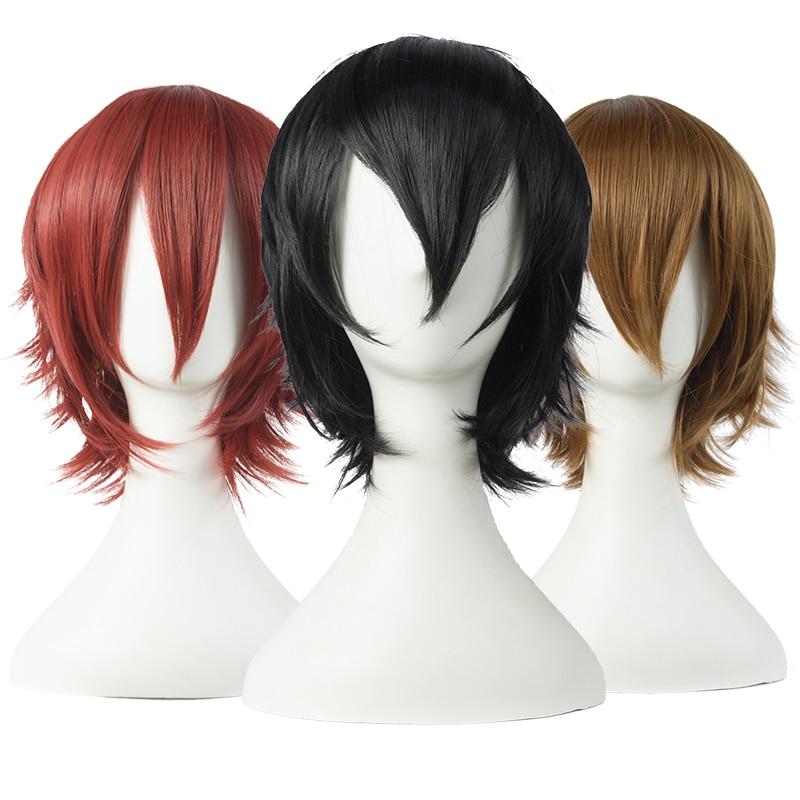 LUPU Damen Herren Cosplay Kurze Perücke Cartoon Anime Falsches Haarteil Synthetische Faserhaar