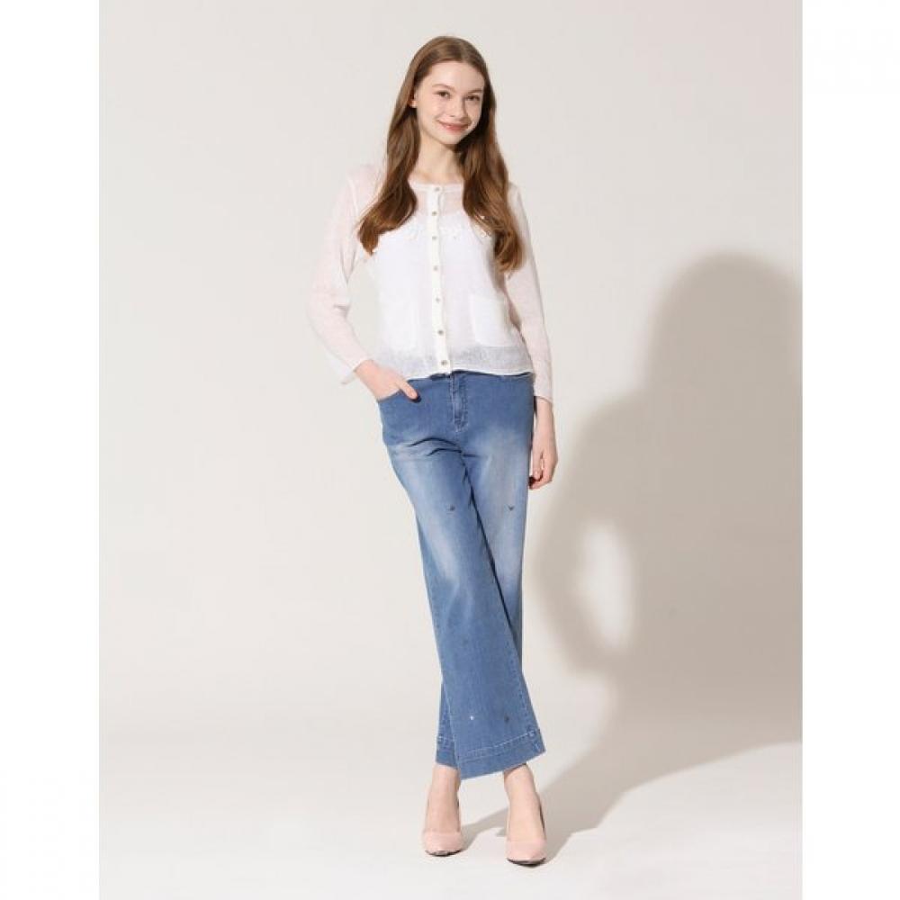 SON JUNG WAN Women Butterfly Hotfix Denim Pants Zjl6262080
