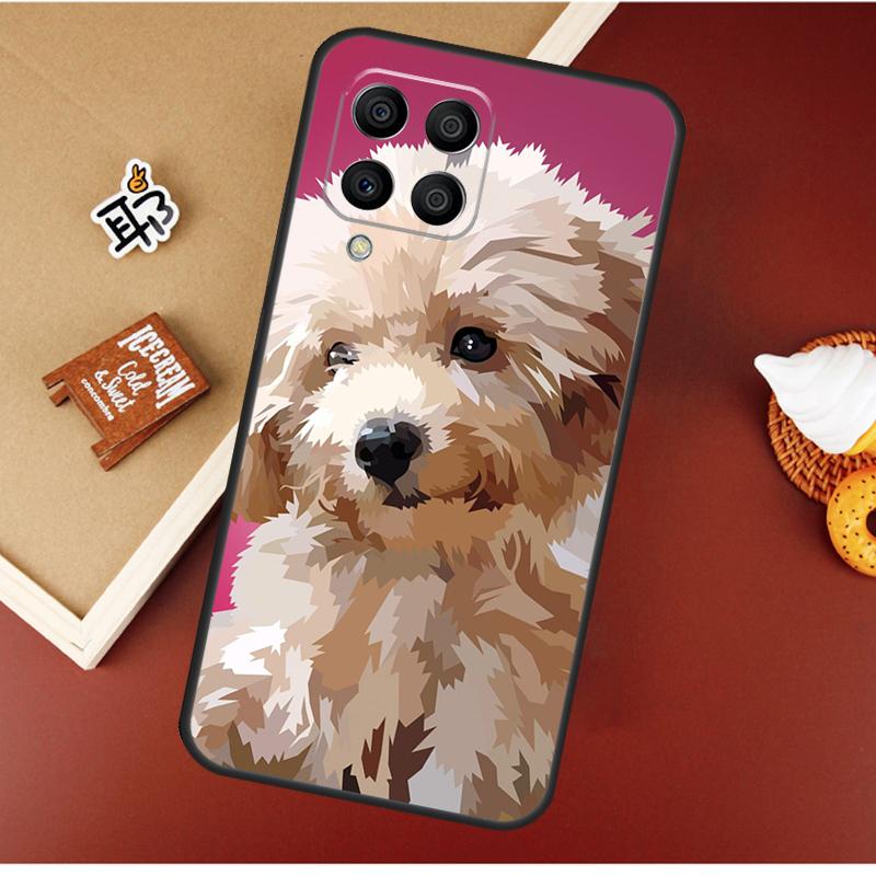 Cute Cartoon Poodle For Samsung Galaxy M33 M53 M23 M13 M11 M51 M14 M34 M54 M20 M30s M12 M32 M52 M15 M55 Case