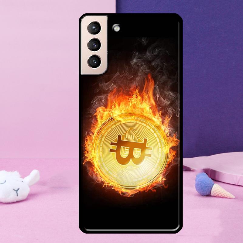 Bitcoin BTC Case For Samsung Galaxy S23 S22 Ultra S21 S20 FE Note 10 20 Ultra S8 S9 S10 Plus Cover