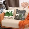 Simple and Versatile Christmas Decorative Pillow Letter Print Pillow Gray Set Sofa Pillow Cover