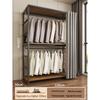 Metal Walk-In Wardrobe: Floor-Standing Clothes Rack, Open Garment and Hat Rack, Bedroom Shelf Assembly