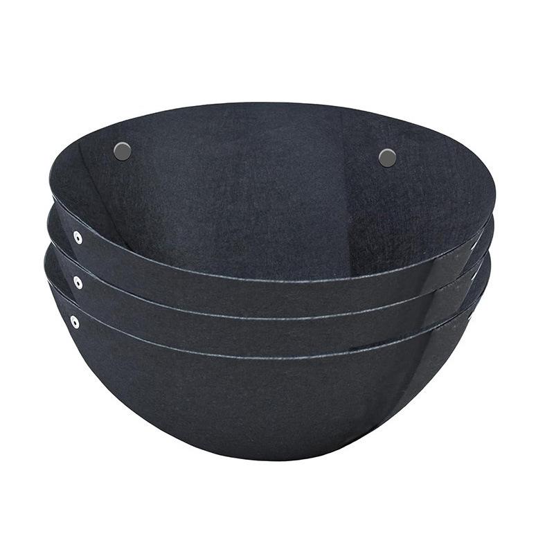 3 Pack Non-Woven Hanging Basket Liner Round Fabric Planter Replacement Liner Felt Plant Basket Insert Kit