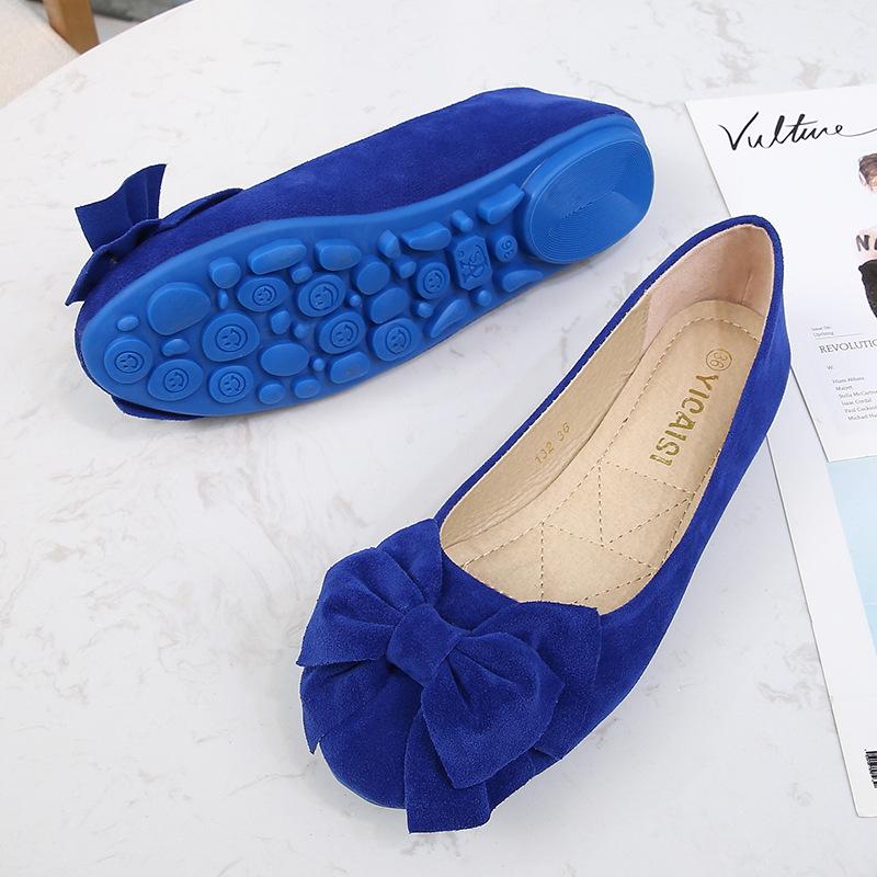 Черные соевые туфли женские туфли на плоской подошве одинарные туфли с бантом женская обувь большого размера 4143 43 3460₽