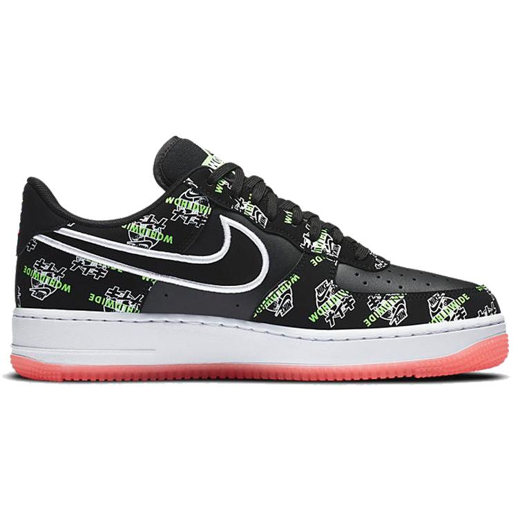 Nike Air Force 1 Low '07 LV8 Worldwide Pack Katakana Black (Unisex) Skateboard Shoes DA1343 003