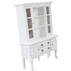 Miniature Cabinet Wooden 1/12 Scale Dollhouse Bookcase Cupboard with Openable Door Drawer for Room