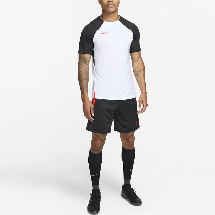 Nike Dri-FIT Strike Color Block Logo Elastic Waist Straight Leg Casual Shorts Men shorts Black DV9276-014