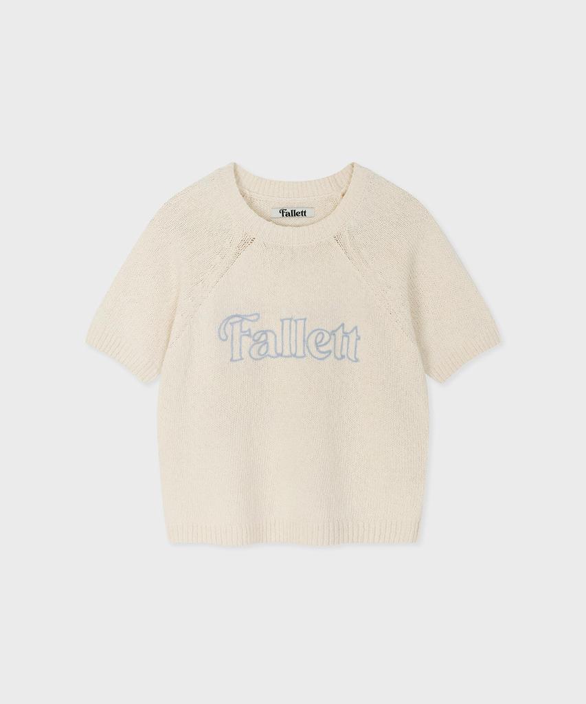 FALLETT Story Logo Raglan Knit Cream