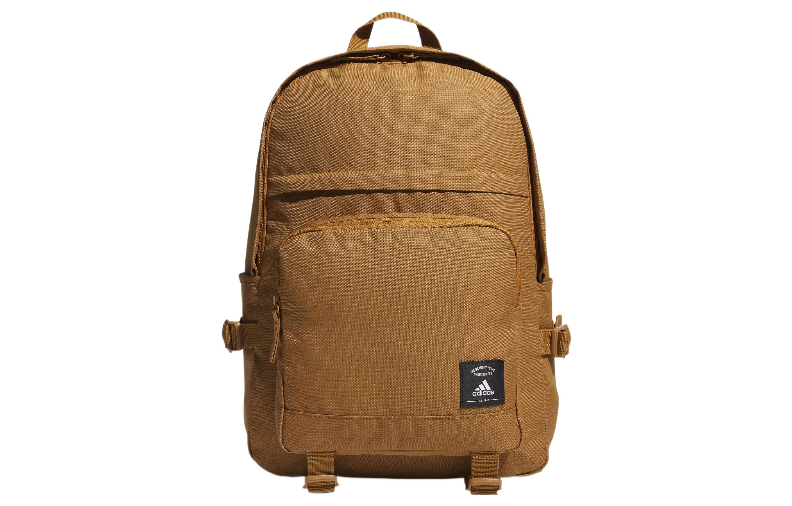 Adidas Recycled Polyester Material Backpack Regular Unisex Bronze Strata IK7317