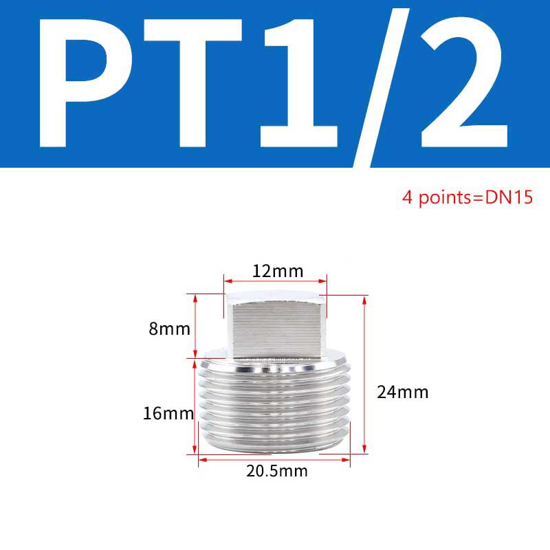 4Pcs Boat Plugs 1/2 Inch Dn15 Npt Stainless Steel Boat Drain Plug Garboard Drain Plug Boat Drain Plug Fits Most Boat Hulls