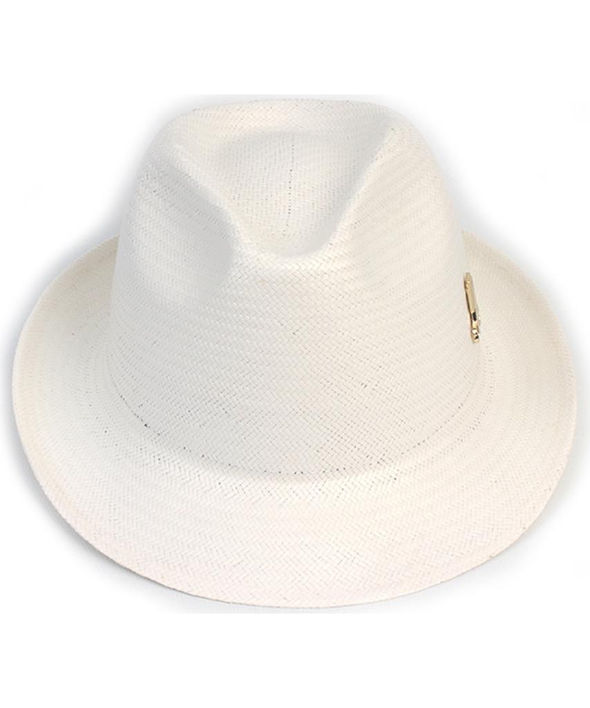 Yunibeosyeolkemiseuteuli Bu Gentle Simple White Fedora Summer Hat