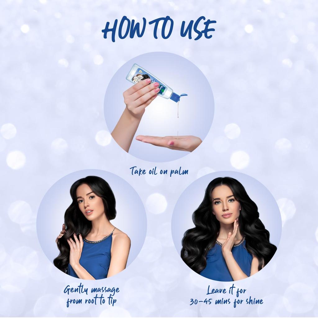 PARACHUTE Advansed Jasmine Coconut Hair Oil 300ml For Shine And Strength, Non Sticky Nourishing Oil For All Hair Types