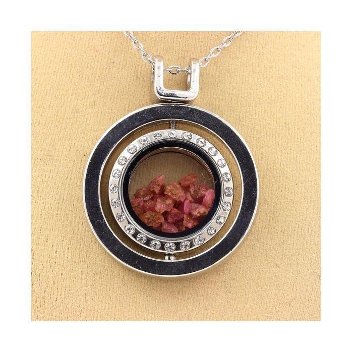 Stones and Minerals. Raw Spinel Necklace. Spherical Hourglass Model.