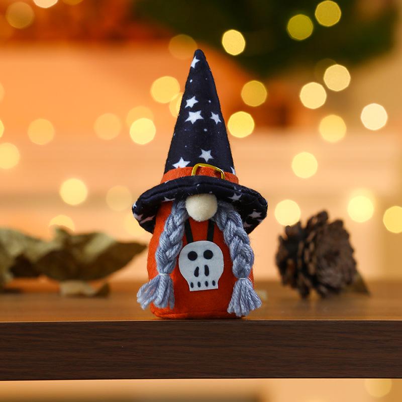 Cross-Border Halloween Pumpkin Witch Figurines & Ornaments