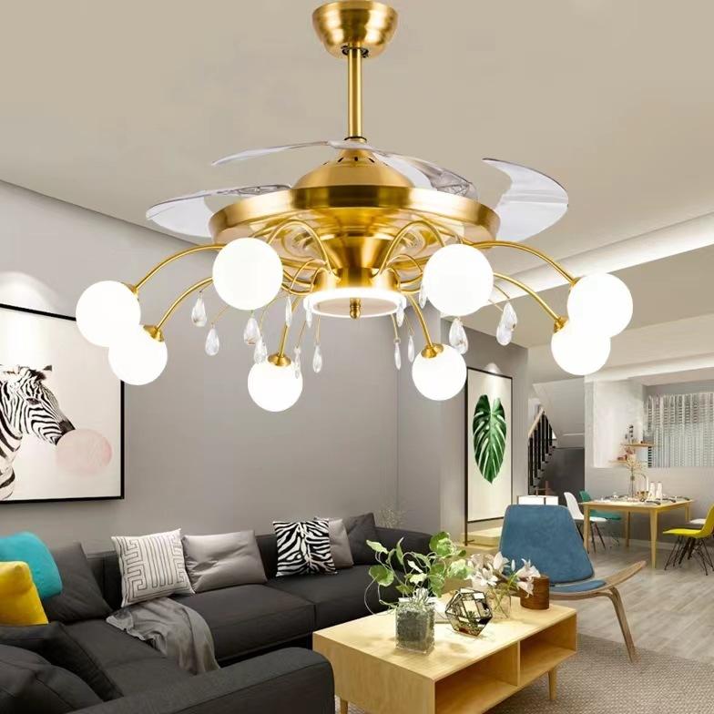 Modern Ceiling Fan Lights Home Decoration LED Chandelier Living Room Kitchen Lighting Chandelier Room Lights Ceiling Lights
