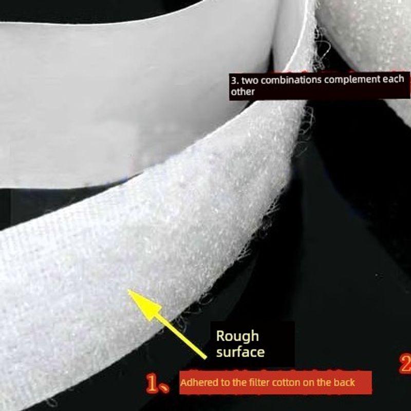 

Specialized Fasteners for Electrostatic Cotton and Electrostatic Filter Screens, Curtain Fasteners Adhesive Velcro [5m Rough Side]