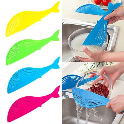 Kreative Wal geformt Kunststoff Topf Sieb Reis Obst Gemüse waschen Siebe Küche Gadgets Zugang