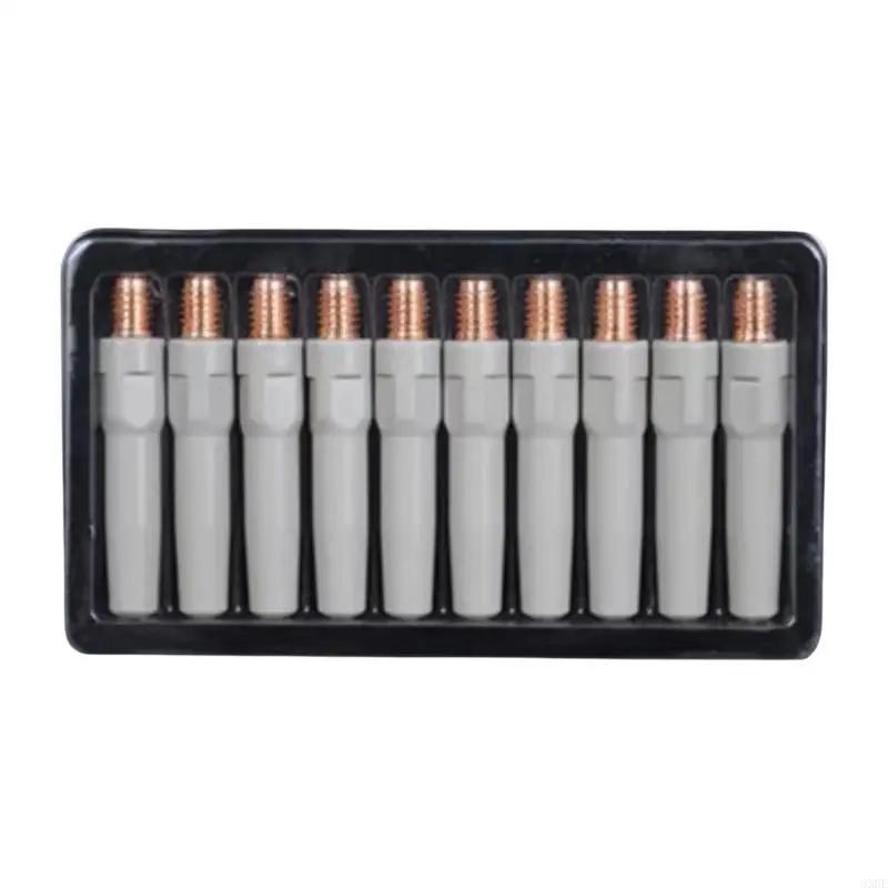 

10Pcs MIG Welding Contact Tip Nozzle M6x40mm Connectors Tips Torch 0.8/1.0/1.2mm Welding Tips For Industrial