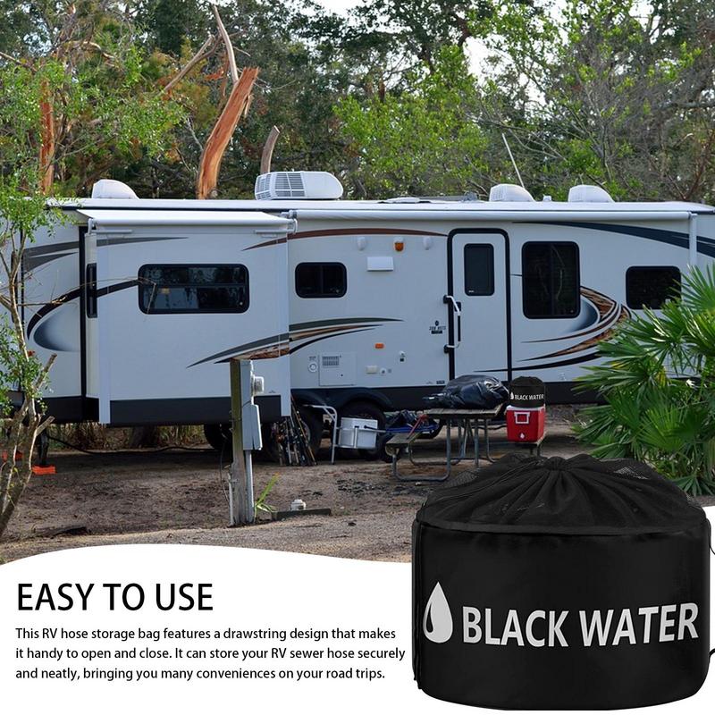 RV Abwasserschläuche Aufbewahrungstasche Wasserdicht Kordelkabelhalter Wasserrohr Ausrüstung Auto Tragbarer Trageorganizer RV Zubehör Tasche