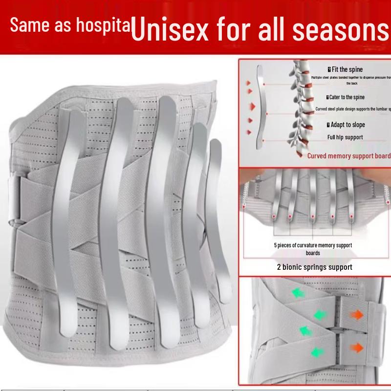 

OLOEY Lumbar Back Support Belt with 5 Aluminum Plates