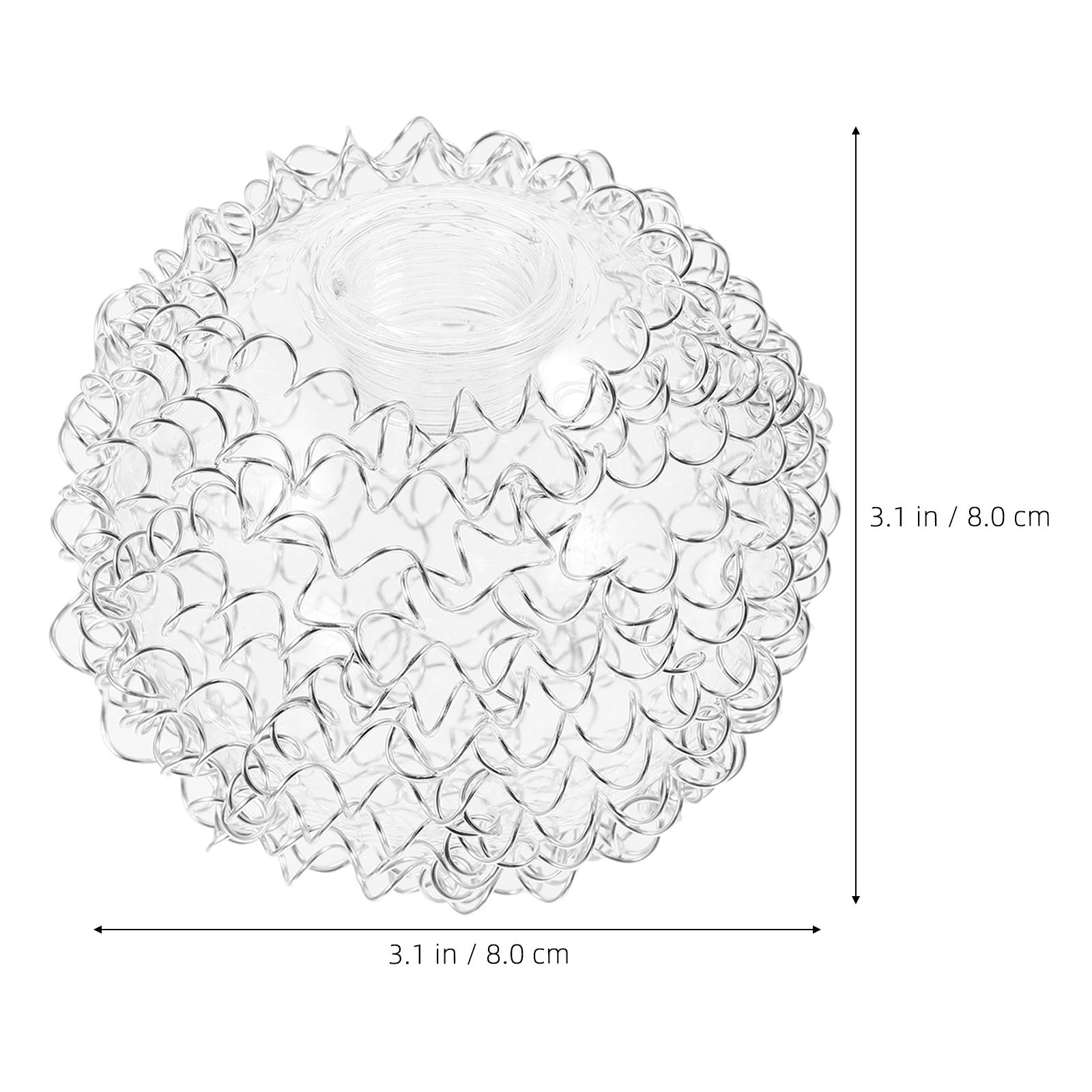 

Elegant Globe Glass Lamp Shade with Aluminum Frame for Chandelier Pendant Ceiling Table Light Replacement Decorative Cover