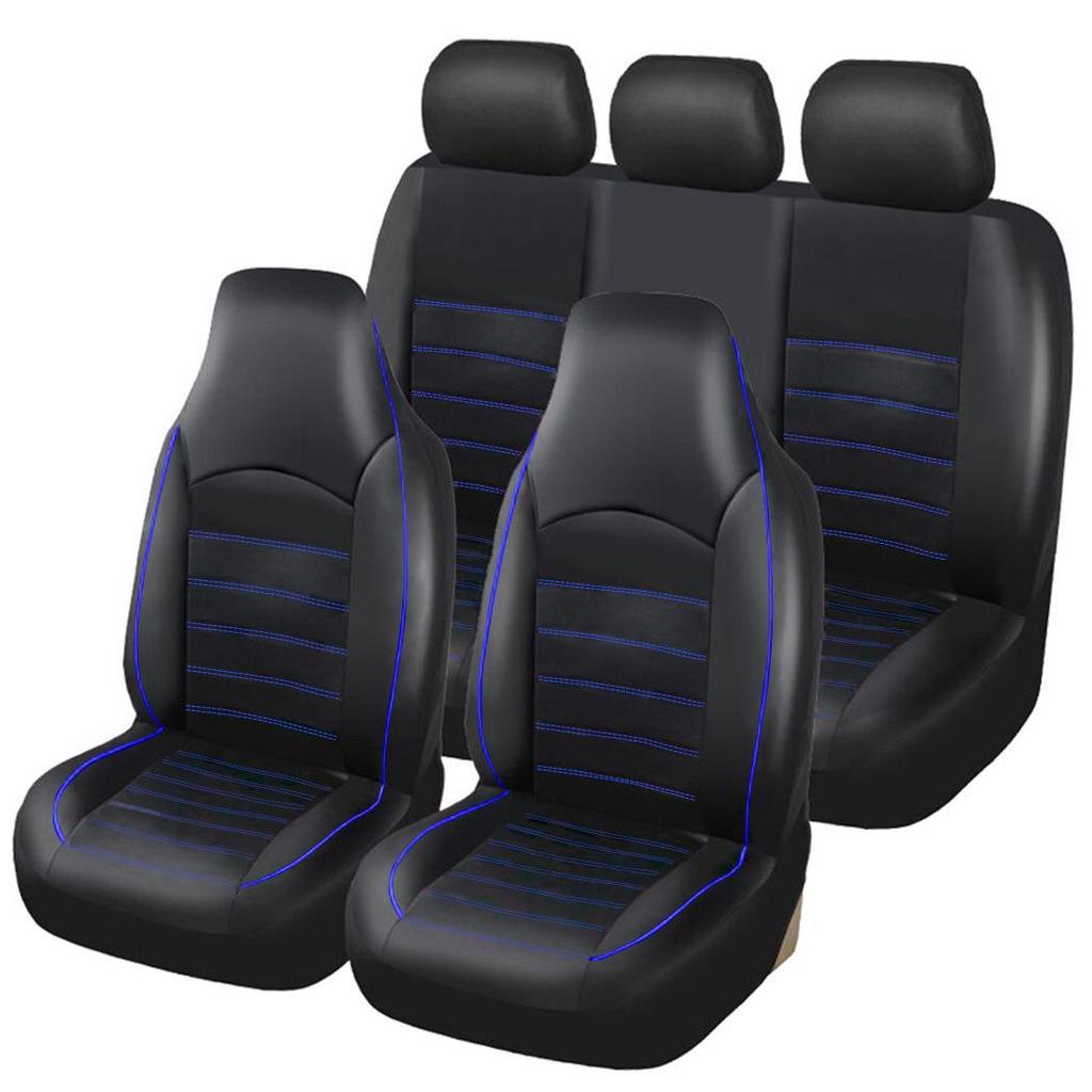 Universal PU Leather Car Seat Cover for Front Seats - All-Season, One-Piece Design
