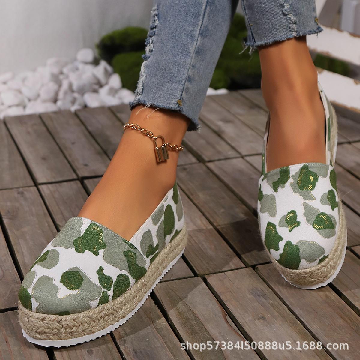 

hemp sole shoes linen cloth shoes straw cloth shoes lazy one pedal fisherman shoes women s woven casual color matching canvas shoes 43 зелений