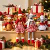 Tischdisplay-Puppe, Weihnachts-Plüschmaus-Puppe, Stofftier-Spielzeug mit Weihnachtsmannmütze, Weiches Sammlerstück, Niedliches Ornament für Weihnachts-Heimregal-Dekoration