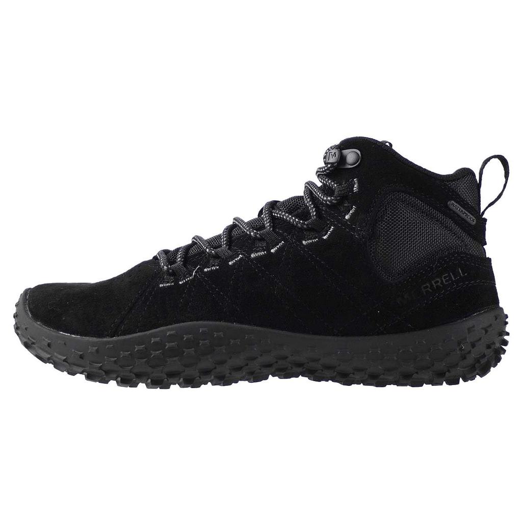 Merrell WRAPT MID WATERPROOF Hiking Size 2E Men's Shoes, Black/Black, 25.5 cm,