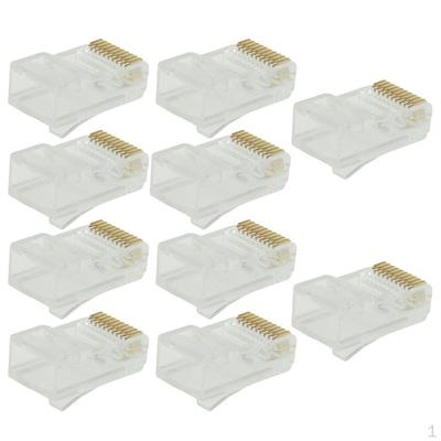 10ks RJ50 CAT5 Keystone Jack Modul Síťový konektor Enternet Clear