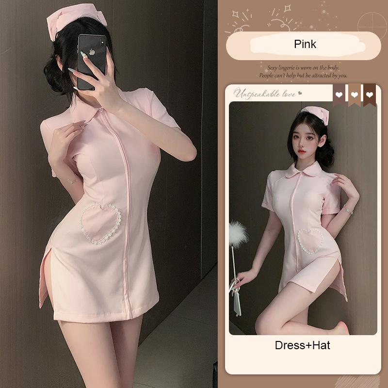 Japanese Nurse Uniform Halloween Cosplay Costume Women Sexy Lingerie Nightdress Maid Role Play Outfit Sweet Nurse Suit Nightwear