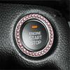 40mm Pink Bling Diamond Car Engine Start Stop Button Ring Sticker Decoraion Kit