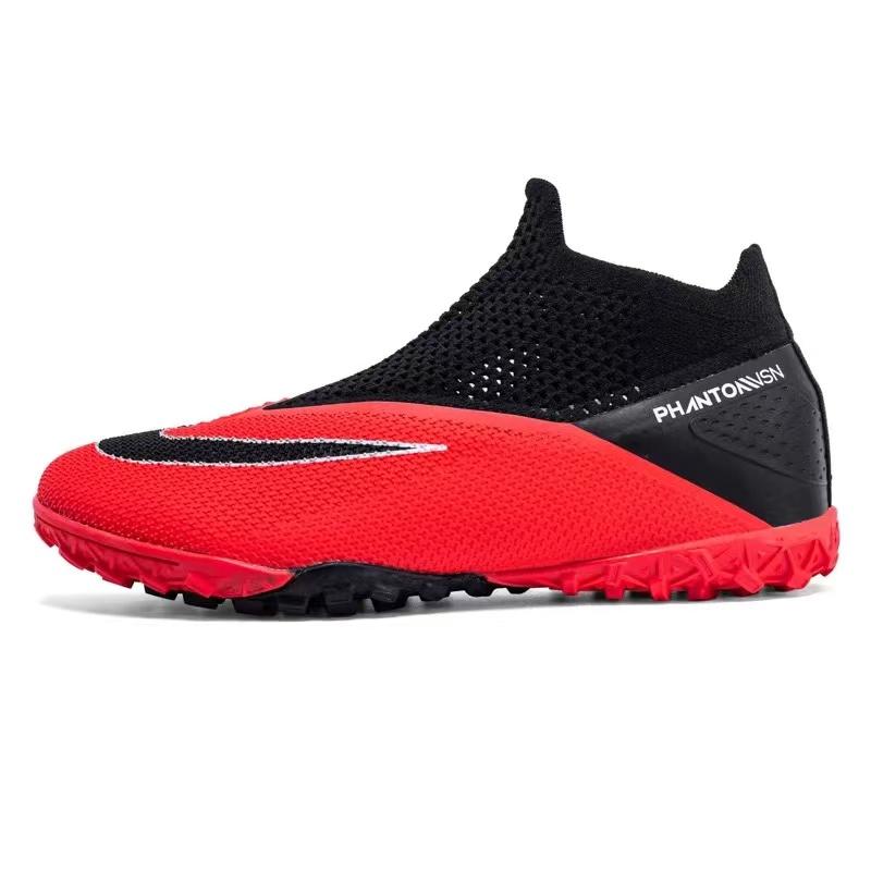 Big Size 49 48 Slip On Soccer Shoes Unisex Long Spike AG/TF Artificial Football Shoes Indoor Anti-slip Training Sport Boots