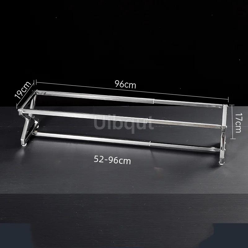 GN pan rack Retractable Seasoning Holder Bracket Stainless Steel Spice Rack Kitchen Seasoning Container Box Holder tray basin