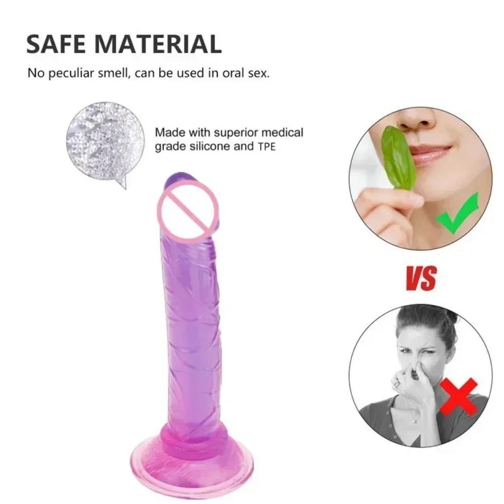 Dildos Vibrating Penetration Strap On Dildo No Vibrator Sex Toy For Women Silicone Sexy Penis Anal Butt Plug Sex Shop
