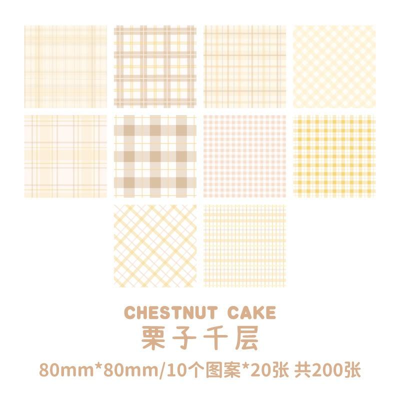 Fresh Plaid Pattern Dyed Memo Paper For Hand Account Diary Notes