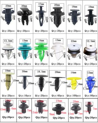 Universal Neu 24 Arten 4 Schichten von 620 Stück Kfz-Befestigungselemente Set Auto Stoßstange Clip Professionelle Autoreparaturteile Clip