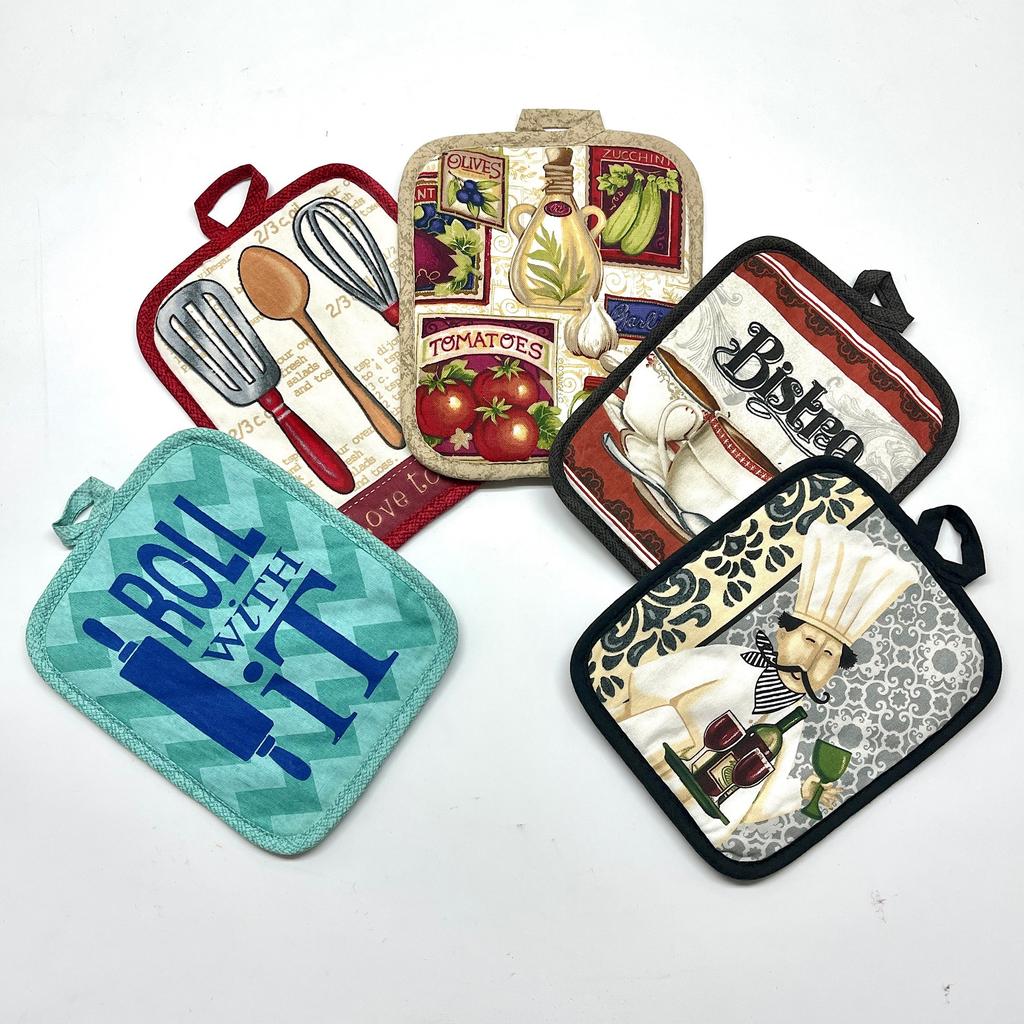 1Pc 17x22cm Rectangle Sewing Cotton Heat Resistant Pot Holder Pads Table Mat Placemat Kitchen Baking Tool