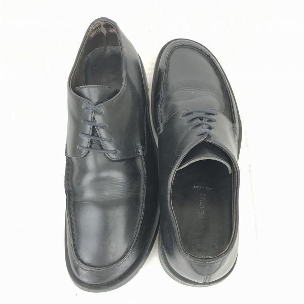 Banana Republic Italy Made Leather U-Tip Dress Shoes Black 25.5(USED)