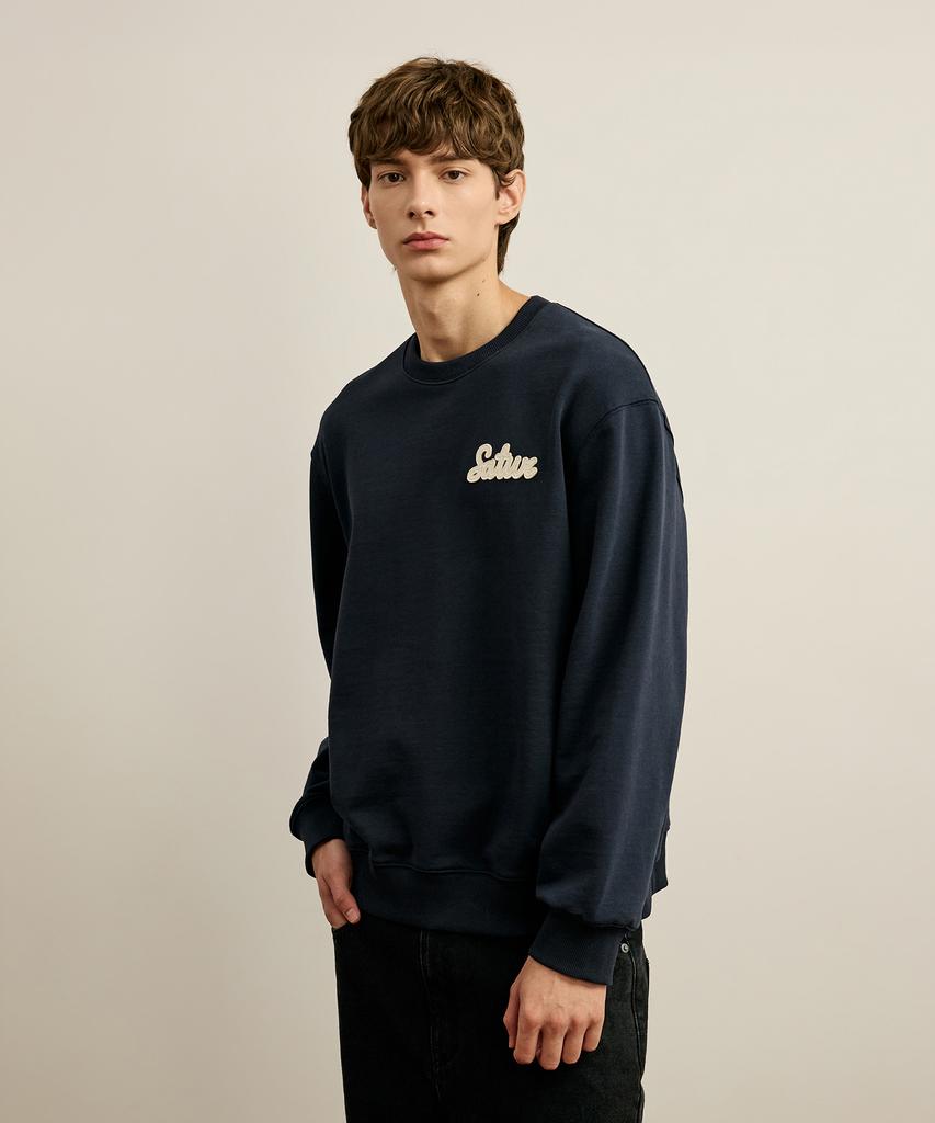 Felpa SATUR Lugo Piccola Blu Navy