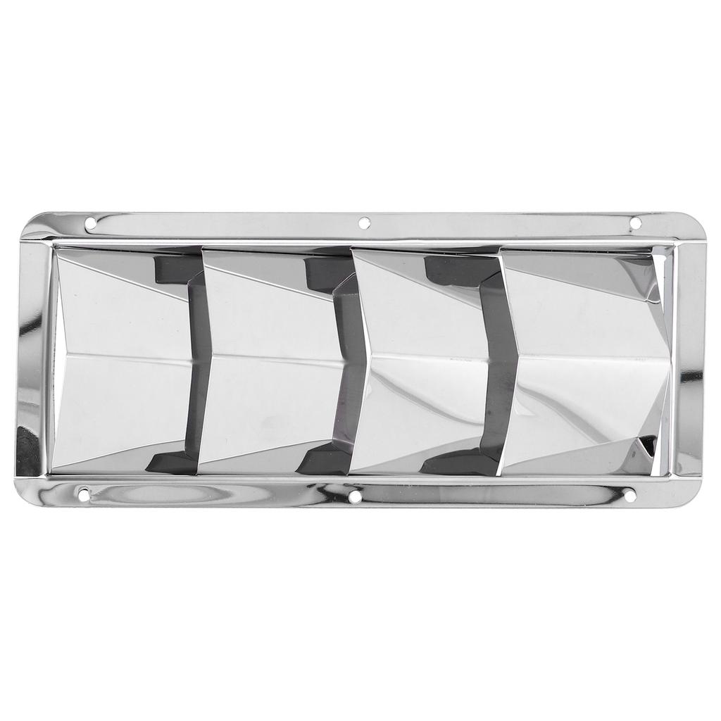 Marine Louver Vent Grille Square 4 Slots Grid Cover Boat Shutters Blind Stainless Steel