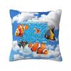 Pillow Cover Swimming Frutiger Aero Fish Graphic Cushion Cover Morden Pillow Case For Sofa Car Home Decor Pillowcases