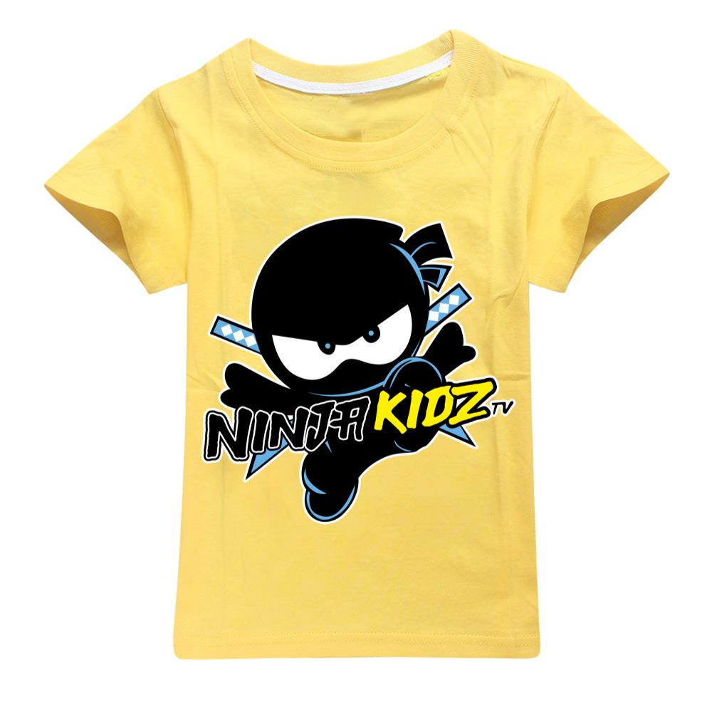 

NINJA KIDZ Дитячий одяг Літо Хлопчики Мода Футболка з коротким рукавом Графічна футболка для хлопчиків Топи для дівчаток Дитячий светр 120