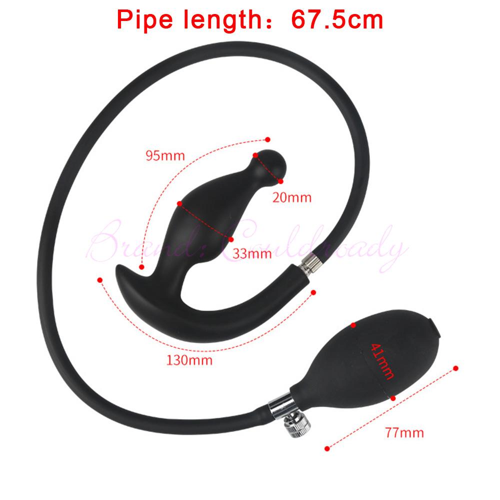 Double Layer Inflated Dildo Pump Silicone Anal Dilator Super Big Anus Butt Plug Prostate Massage Extender Dilatador Sex Toys