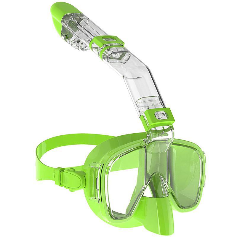 

Водонепроницаемая полнолицевая маска для дайвинга с креплением для камеры и сумкой для переноски, идеально подходящая для свободного дыхания под водой. S лимонно-желтый