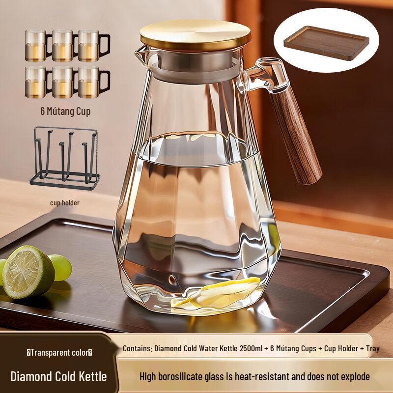 Qiwei Heat-Resistant Glass Water Pitcher
