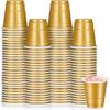 50pcs Plastic Shot Glasses Disposable Shot Cups Mini 2oz Party Cups Golden Water Cups Unbreakable Plastic Drinking Glasses Plastic Beer Cup